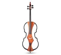 GEWA E-Cello Novita 3.0-4/4 - violoncello elettronico con telaio in carbonio, corpo in legno massiccio e sistema preamplificatore, marrone rossiccio, Made in Germany