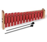 GEWA, Glockenspiel G13, G13R Piastre rosse, Estensione C''-A''', Con borsa e porta-battenti, Con due battenti in legno, Lega d'acciaio speciale