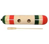 GEWA, Guiro CLUB SALSA, In legno, Con scraper di legno, Due fori di impugnatura, Lunghezza 33 cm