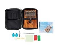 GEWA Kalimba pianoforte a pollice mogano, motivo scarabeo, 17 canne in acciaio, accordabile, incl. borsa, martello per accordare, manuale