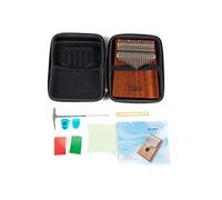 GEWA Kalimba pianoforte a pollice solid mogano, 17 canne in acciaio, accordabile, incl. borsa, martello per accordare, manuale