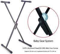 GEWA KS10 BABY Stand Piccolo Supporto Regolabile x tastiera Gear System SMONTATO