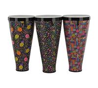Tamburi impilabili GEWA Liberty Timbau - Dimensioni (diametro): 12" (30,5 cm), altezza 23,5" (60 cm) - Set di 3: Colori - Crazy Neon, Ananas e Astratto