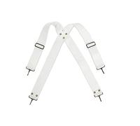 GEWA Marching Drum, Accessorio per tamburo da marcia Cinghia di trasporto per Bass Drum, Nylon bianco, 3 cm di larghezza, regolabile con moschettone