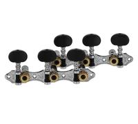 GEWA Meccanica per chitarra classica - Albero in nylon Ø 9,5 mm nero - Distanza tra le onde 35 mm - Bottoni acrilici avvitati - Set cromato lucido - senza Lyra