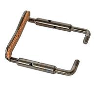 GEWA mentoniera a vite Viola 40 mm, titanio nero opaco con finitura satinata