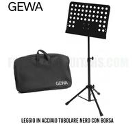 GEWA OMS-20B-BAG LEGGIO IN ACCIAIO NERO Con BORSA DA ORCHESTRA RESISTENTE PRO
