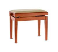 GEWA Piano Bench Deluxe Cherry Matt (regolazione dell'altezza senza problemi tramite un preciso meccanismo a forbice, in legno massiccio di alta qualità, durevole e robusto, alto carico di rottura)