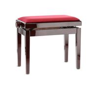 Panchina in mogano lucido, colore bordeaux - NUOVO