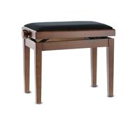 GEWA panca per pianoforte Deluxe, legno massiccio, regolabile in altezza, noce opaco