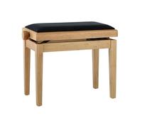 GEWA panca per pianoforte Deluxe, legno massiccio, regolabile in altezza, quercia opaca