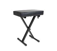 GEWA Panca per tastiera KS-20B, panca per pianoforte, panca per strumenti (costruita in robusto acciaio tubolare, stabile e durevole, regolabile in altezza, possibilità di postura ergonomica), Nero