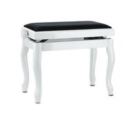 Gewa Panca per Pianoforte, Camoscio, Bianco Lucido, Classico