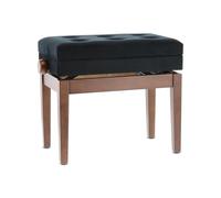 GEWA Panca per pianoforte Pianobank Deluxe Compartment – seduta 52x30cm, altezza 48–57cm, noce opaco