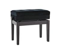 Gewa Pianobank Deluxe Compartment (legno massiccio, carico di rottura di 2 tonnellate, seduta di 52x30 cm, preciso meccanismo a forbice, altezza da 48 a 57 cm), palissandro opaco