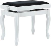 GEWA Piano Bench Deluxe Classic Sgabello per pianoforte in legno White Gloss