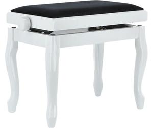 GEWA Piano Bench Deluxe Classic Sgabello per pianoforte in legno White Gloss