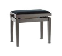 GEWA Piano Bench Deluxe, Solid Wood, Height Adjustable, Dark Matte Walnut 2