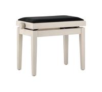 GEWA Pianobank Deluxe White Birch Opaco (regolabile in altezza da 48 a 57 cm, in legno massiccio di qualità, durevole e robusto, alto carico di rottura, seduta di 52 x 30 cm, rivestimento in velluto)