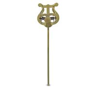 GEWA Porta spartiti da marcia - Ottone - Piccola Lira - 1 Pulsante - Lunghezza asta 14cm