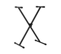 GEWA Supporto per tastiera - Pieghevole - Tubo d'acciaio - Regolabile in altezza 68-92 cm - Carico massimo 18 kg - Peso: 2,96 kg - Colore: Nero