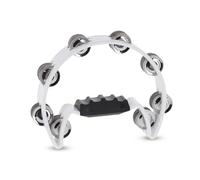 GEWA Tamburelli Mezzaluna - 16 paia di piattini cromati - Due file - Colore bianco