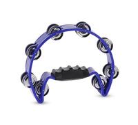 GEWA Tamburelli Mezzaluna - 16 paia di piattini cromati - Due file - Colore blu