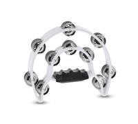 GEWA Tamburelli Mezzaluna - 20 paia di piattini cromati - Due file - Colore bianco