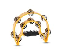 GEWA Tamburelli Mezzaluna - 20 paia di piattini cromati - Due file - Colore giallo