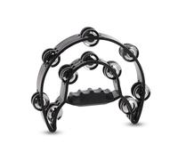 GEWA Tamburelli Mezzaluna - 20 paia di piattini cromati - Due file - Colore nero