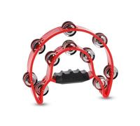 GEWA Tamburelli Mezzaluna - 20 paia di piattini cromati - Due file - Colore rosso