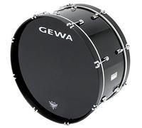 GEWA tamburo da marcia grande, fusto in pioppo nero, 22 x 10", 6 tiranti, pelli Remo USA, incl. gancio per cintura o carrier