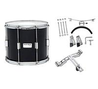 GEWA 891812 Tamburo da Marcia Timpano 14 x 12", Fusto in Betulla, Nero