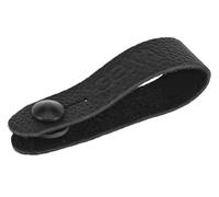 GEWA Tie Strap Cinghia in pelle per fissare la tracolla della chitarra, vera pelle, circonferenza della cinghia 17 cm, per chitarre e ukulele senza bottone per tracolla, nero
