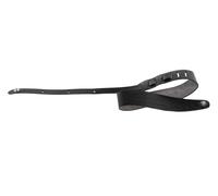 GEWA Tracolla per chitarra, serie Premium Plain, in vera pelle tagliata da un unico pezzo, larghezza 70 mm, lunghezza 106 - 152 cm, Security Locks - cromato, nero grained - nero con struttura in pelle