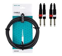 GEWA Twinkabel Basic Line 1,5 m, nero, 2x 6,3 mm mono jack - 2x 6,3 mm mono jack, 190170