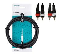 GEWA Twinkabel Basic Line 3m, nero, 2x Cinch - 2x Cinch, 190195