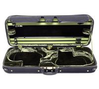 GEWA Valigia doppia per violino JAEGER Prestige, marrone/verde, Made in Germany