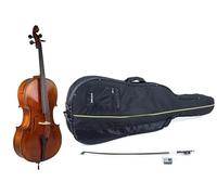 GEWA violoncello, set di violoncelli Allegro Antique VC1-4/4 Pronto per l'uso con borsa, arco in carbonio, corde Larsen Aurora