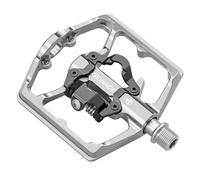 GEWAGE Pedali Automatici MTB 2 in 1 - Lato Piattaforma e Lato a 2 Fori, Alluminio CNC, 3 Cuscinetti Sigillati, Tensione di Sgancio Regolabile, Filettatura 9/16"