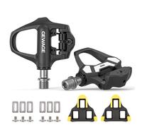GEWAGE SPD-SL - Pedali a scatto per bici da corsa, tensione regolabile, corpo composito robusto, piattaforma larga, in leats e materiale di montaggio, compatibile con Shimano SPD-SL (SM-SH10/11/12