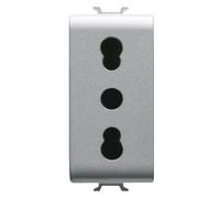 Gewiss Chorus titanio presa bipasso 10/16A GW14203
