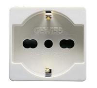 Presa Schuko Bivalente Bipasso Standard Tedesco Italiano Serie Gewiss GW20246