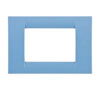 Gewiss 22163 Placca, Serie Virna, a 3 Posti, Blu