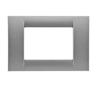 Gewiss 22283 Placca, Serie Virna, a 3 Posti, Grigio