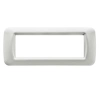 Gewiss GW22506 Placca Top System, in Tecnopolimero Finitura Lucida, 6 Posti, Bianco Nuvola, System