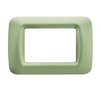 Gewiss 22543 Placca, Serie System a 3 Posti, Verde