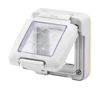 Gewiss 27401 Calotta Stagna Combi per 2 Moduli Sistema IP55 Grigia da Parete