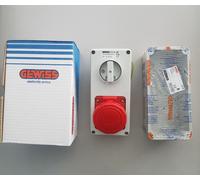 GEWISS 66308 PRESA FISSA PARETE INTERBLOCCATA CON FONDO SCATOLA 3P+T 16A TRIFASE