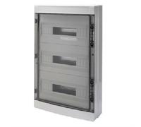 GEWISS - GW40108 Quadro di Distribuzione con Pannelli Finestrati e Telaio Estraibile, Predisposto per Alloggiamento Morsettiere, (18X3) 54M IP65